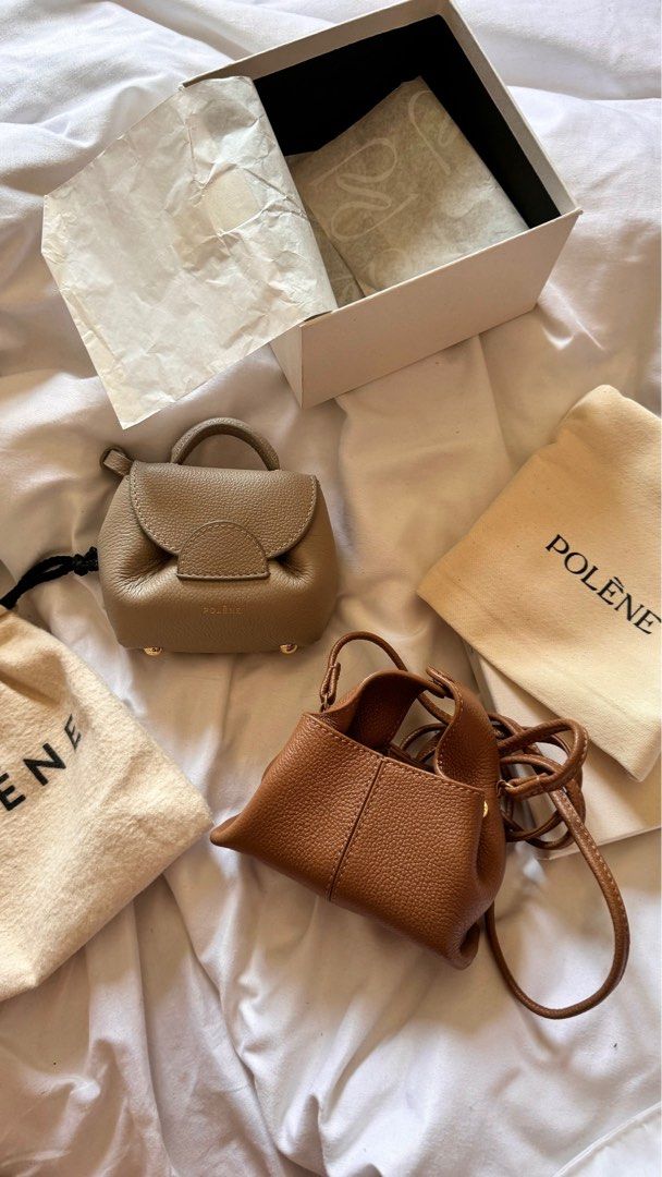 Polene Micro Neuf & Numero Un (Category: Luxury Bags & Wallets) located in Paranaque City. Submitted by eleycruz (Listing ID 1368888152, Image 1). Description: Polene Numero Neuf Micro Brown & Polene Numero Un Micro Taupe Can be bought separately! Neuf Brown: 12,500 Numero Un Taupe: 12,800 Take both for 24k only! Both are in almost brand new condition no signs of usage in the interior and exterior perfect for errands day! can fit car key, cards, 