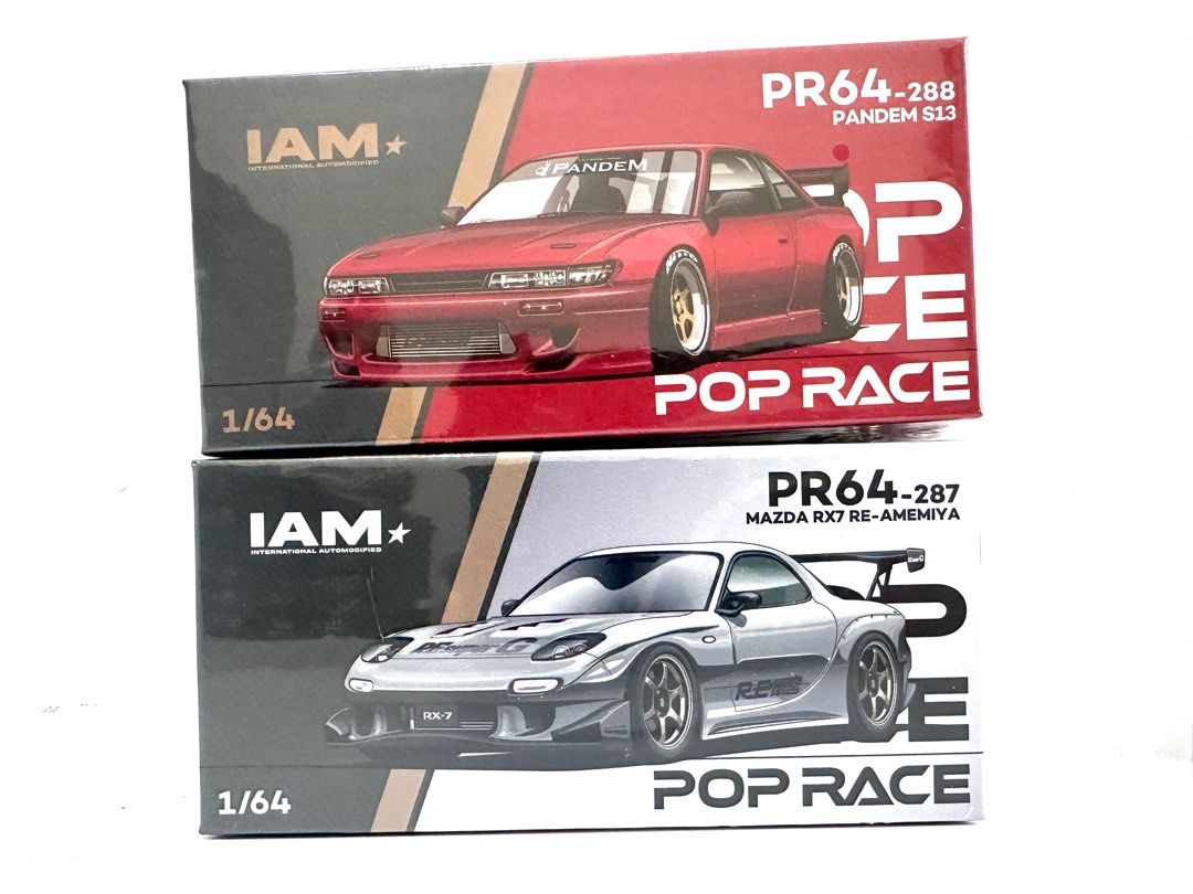 ミニカー POPRACE PR64-288 S13 RED CHROME Pop Race 1:64 Pandem Nissan S13 Chrome Red #288 IAM