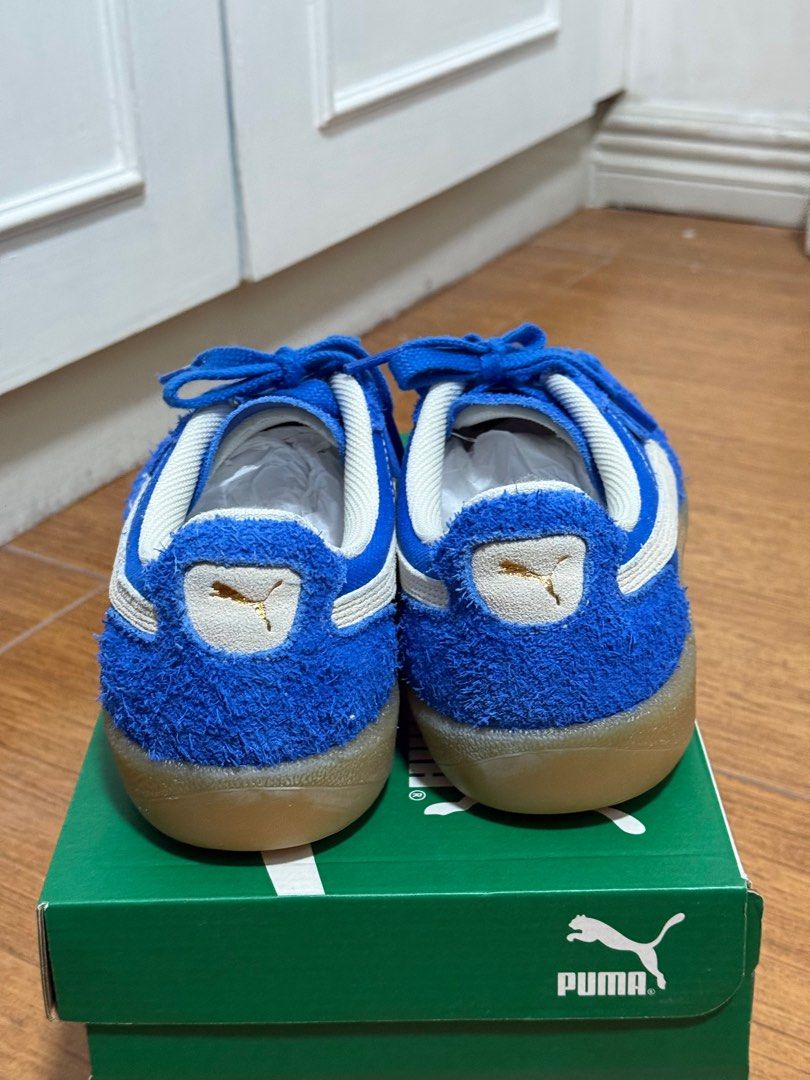 Puma Palermo Vintage (Category: Sneakers) located in Manila. Submitted by ryansellsstuff (Listing ID 1368849209, Image 2). Description: Puma Palermo Vintage Used once only, looks new Size: 7.5 US Mens Color: Hyperlink Blue and Frosted Ivory Price: 3000 RFS: decluttering With additional laces and box.