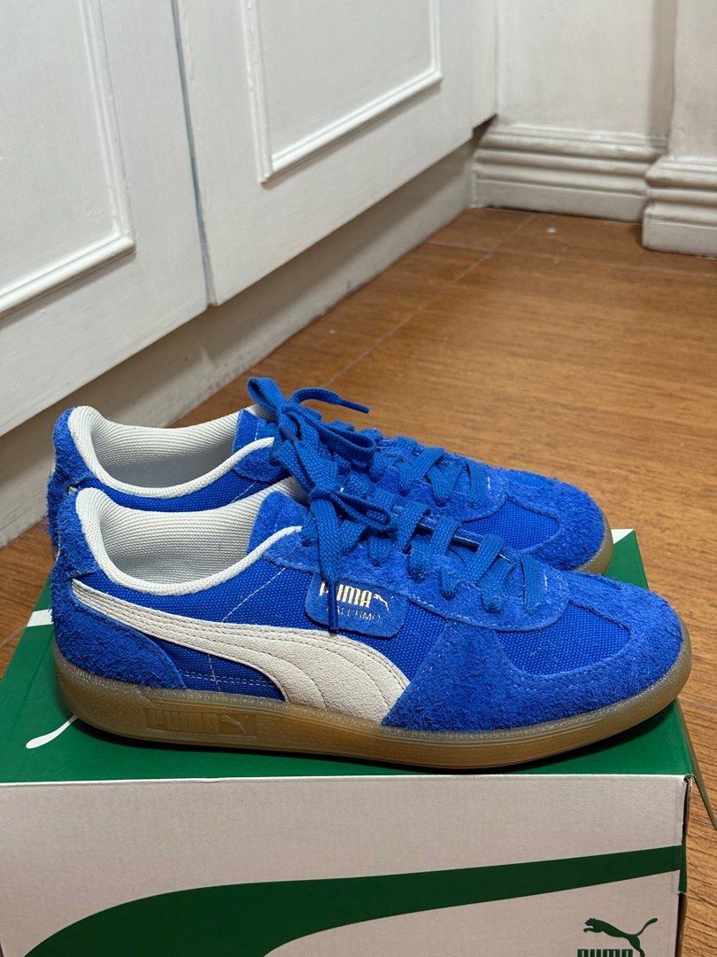 Puma Palermo Vintage (Category: Sneakers) located in Manila. Submitted by ryansellsstuff (Listing ID 1368849209, Image 3). Description: Puma Palermo Vintage Used once only, looks new Size: 7.5 US Mens Color: Hyperlink Blue and Frosted Ivory Price: 3000 RFS: decluttering With additional laces and box.