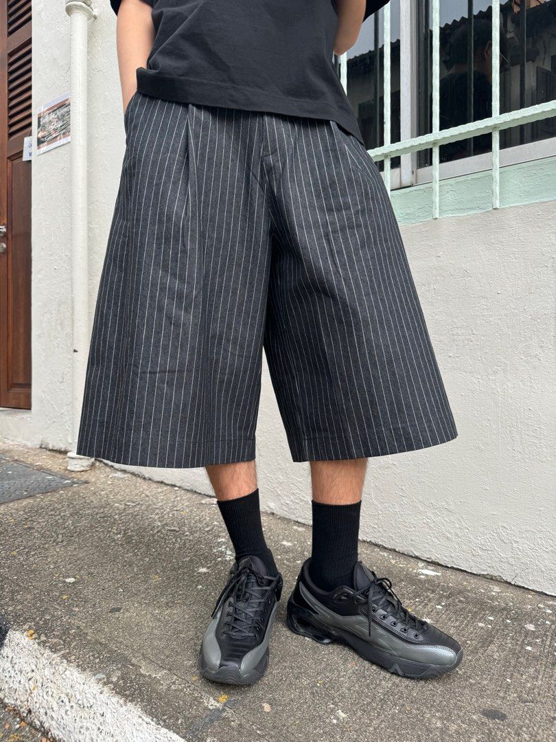 PUSH PUSH Dume Jorts Black Stripes, Men's Fashion, Bottoms