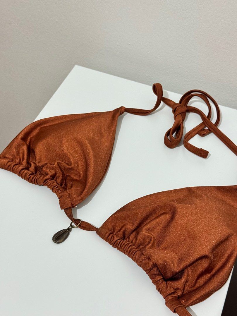 Self-Tie Brown Bikini (Small) (Category: Bikinis & Swimsuits) located in Cavite. Submitted by mfcenv (Listing ID 1368356938, Image 2). Description: Size: Small Never been used RFS: Decluttering MOP: Gcash/Maya/Bank Transfer Feel free to dm for more details 🤍.
