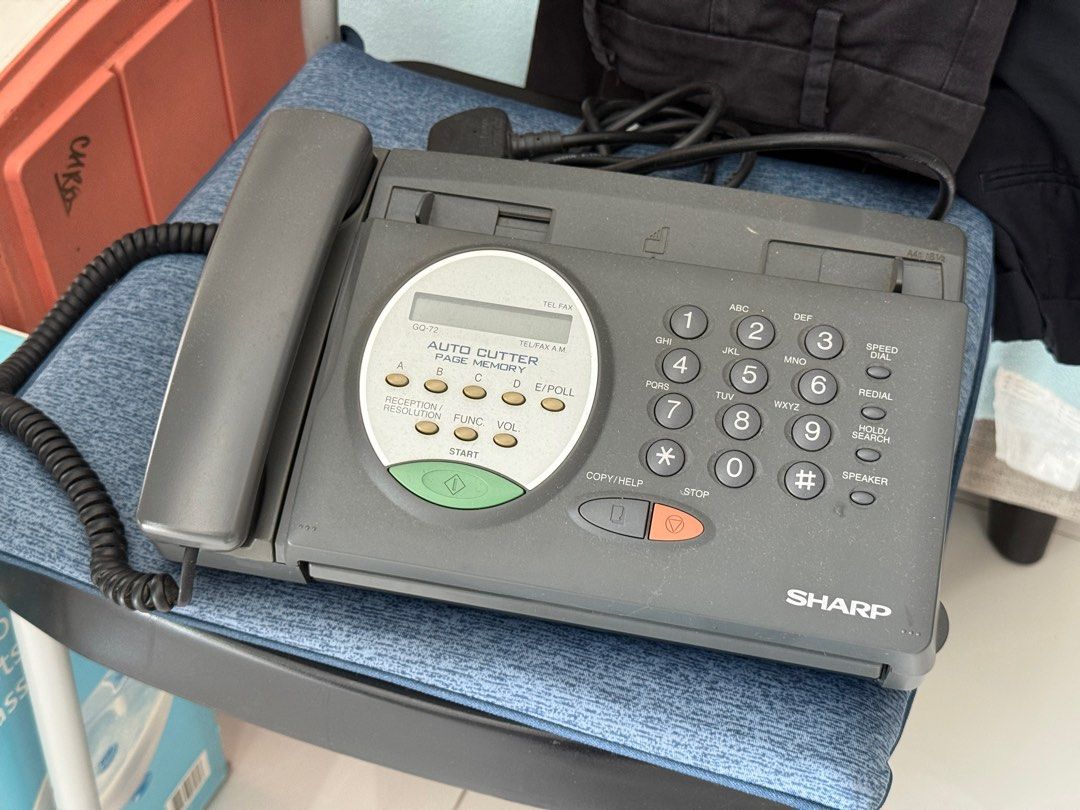 Sharp fax machine (Category: Printers, Scanners & Copiers) located in Singapore. Submitted by viclam (Listing ID 1368802659, Image 1). Description: Used Sharp fax machine. Have been disconnected and kept in storage for many years. Decluttering hence looking for quick sale. Can pick up in the evenings at Punggol Edgedale Plains. What you see is what you will get. .