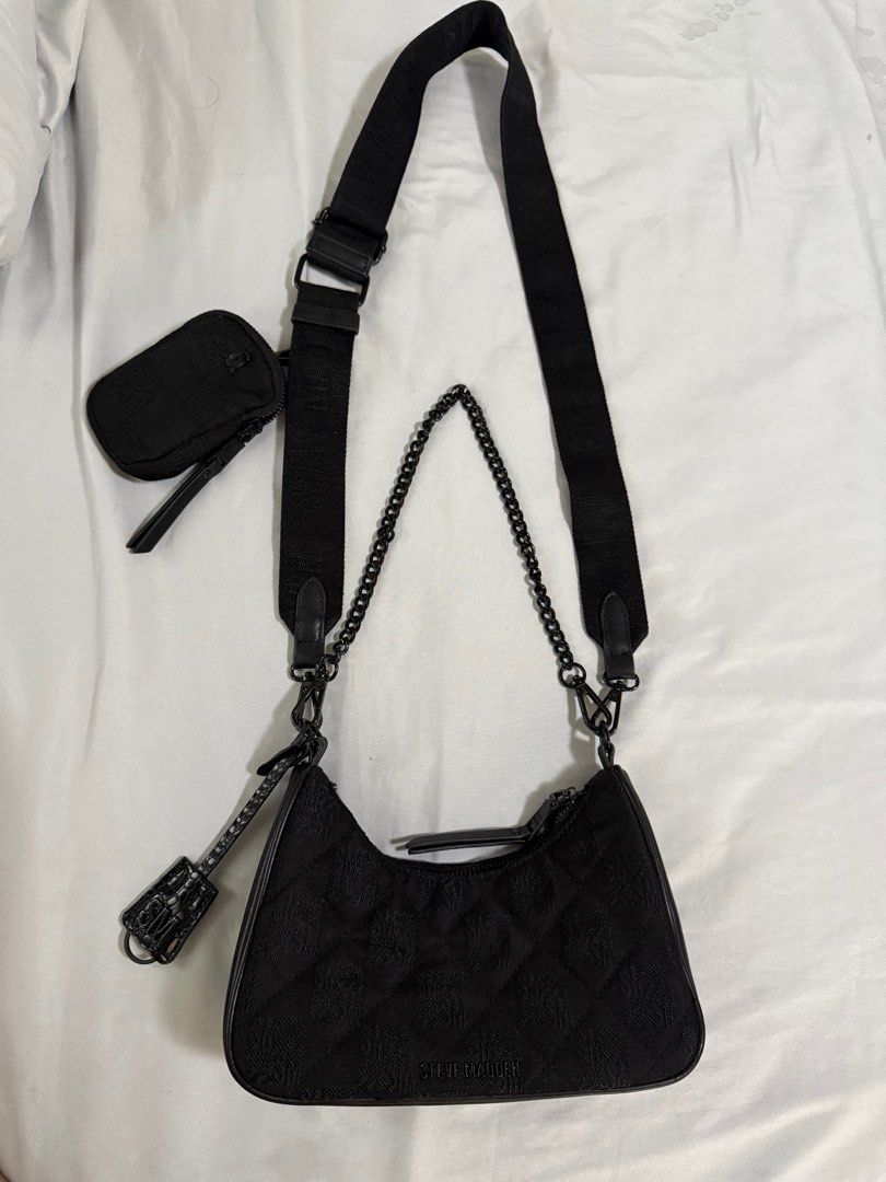 Steve Madden Utility Vital Bag (Category: Cross-body Bags) located in Valenzuela. Submitted by abcdely (Listing ID 1368806603, Image 1). Description: Steve Madden Utility Vital Bag Rarely Used P2,000 - can fit iphone 16 pro max (see attached photo with phone case) & coach medium wallet, liptint, powder, small perfume hehe can do shipping, lalamove or meetup around metro manila .
