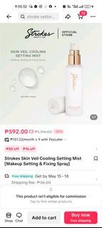 Strokes Skin Veil Cooling  Setting Mist (Makeup Setting & Fixing Spray)
