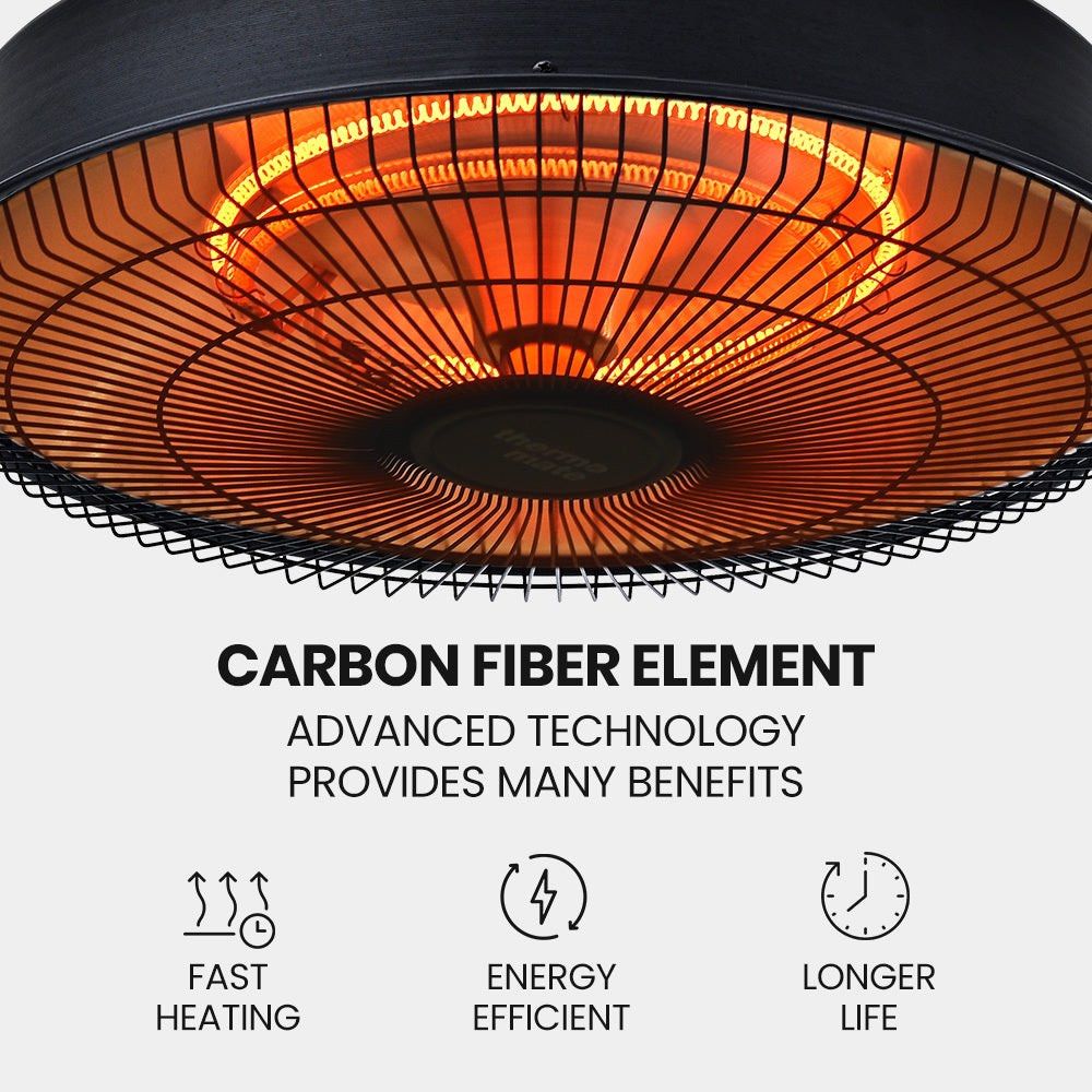 THERMOMATE 1500W Hanging Outdoor Electric Patio Heater, Radiant Carbon Fiber Element, with Remote Control (Category: Outdoors & Gardening) located in Mildura. Submitted by varietyshop_22 (Listing ID 1368880629, Image 3). Description: Shop Now At Variety Shop To View Our Full Range Of Outdoor Heating And So Much More! www.varietyshop.com.au https://varietyshop.com.au/products/thermomate-1500w-hanging-outdoor-electric-patio-heater-radiant-carbon-fi
