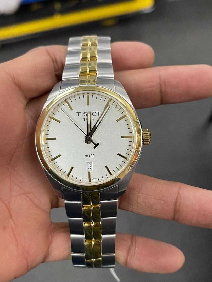 TISSOT PR100 Silver Dial Two-tone Men's Watch (Category: Luxury Watches) located in Manila. Submitted by luxemax_09 (Listing ID 1368856217, Image 1). Description: .