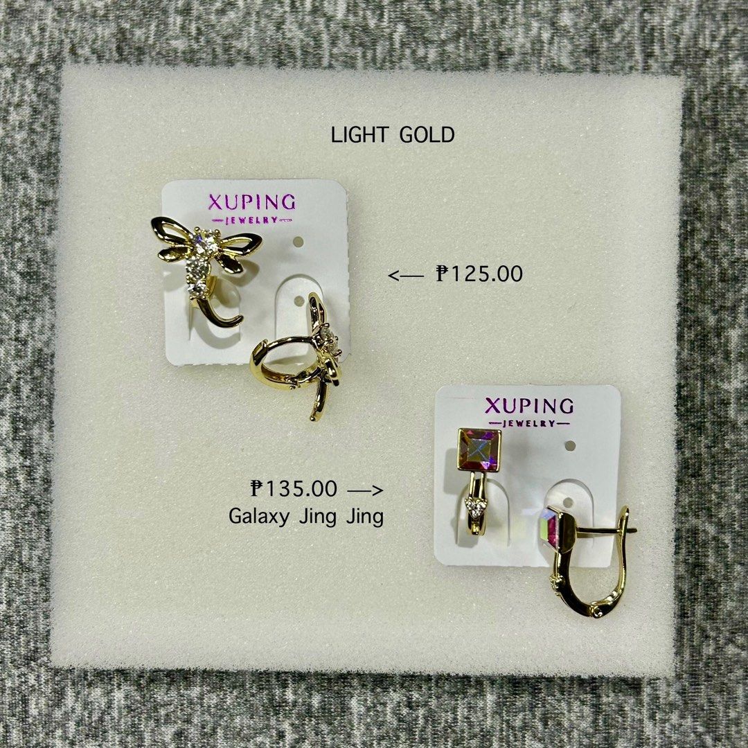 Xuping Fashion Accessories- Loop & Stud Earrings (Category: Earrings) located in Marikina City. Submitted by ismoooth (Listing ID 1368824273, Image 2). Description: Xuping Earrings Loop clips, Studs Non pawnable Prices indicated on each photo.