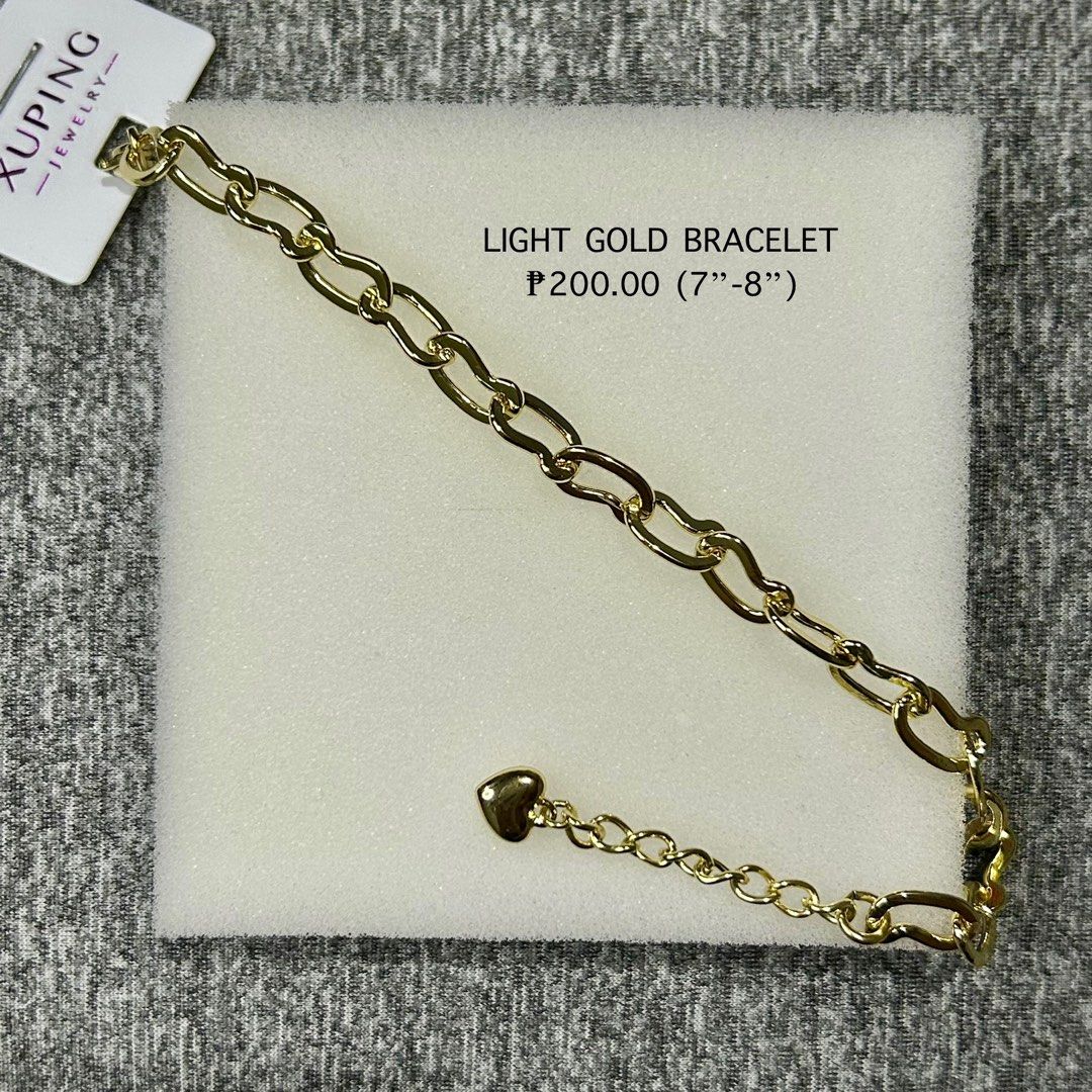 Xuping light gold plated Bracelets (Category: Bracelets) located in Marikina City. Submitted by ismoooth (Listing ID 1332197601, Image 1). Description: Xuping fashion jewelry Assorted designs bracelets Light gold settings Not pawnable Price indicated on each photo.