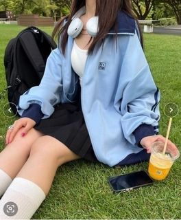 全新日本 NEMNE 併色刺繡英文字拉鏈外套 褸 (官網同步) 清倉大蝕賣$80 全場現貨64221546398338110