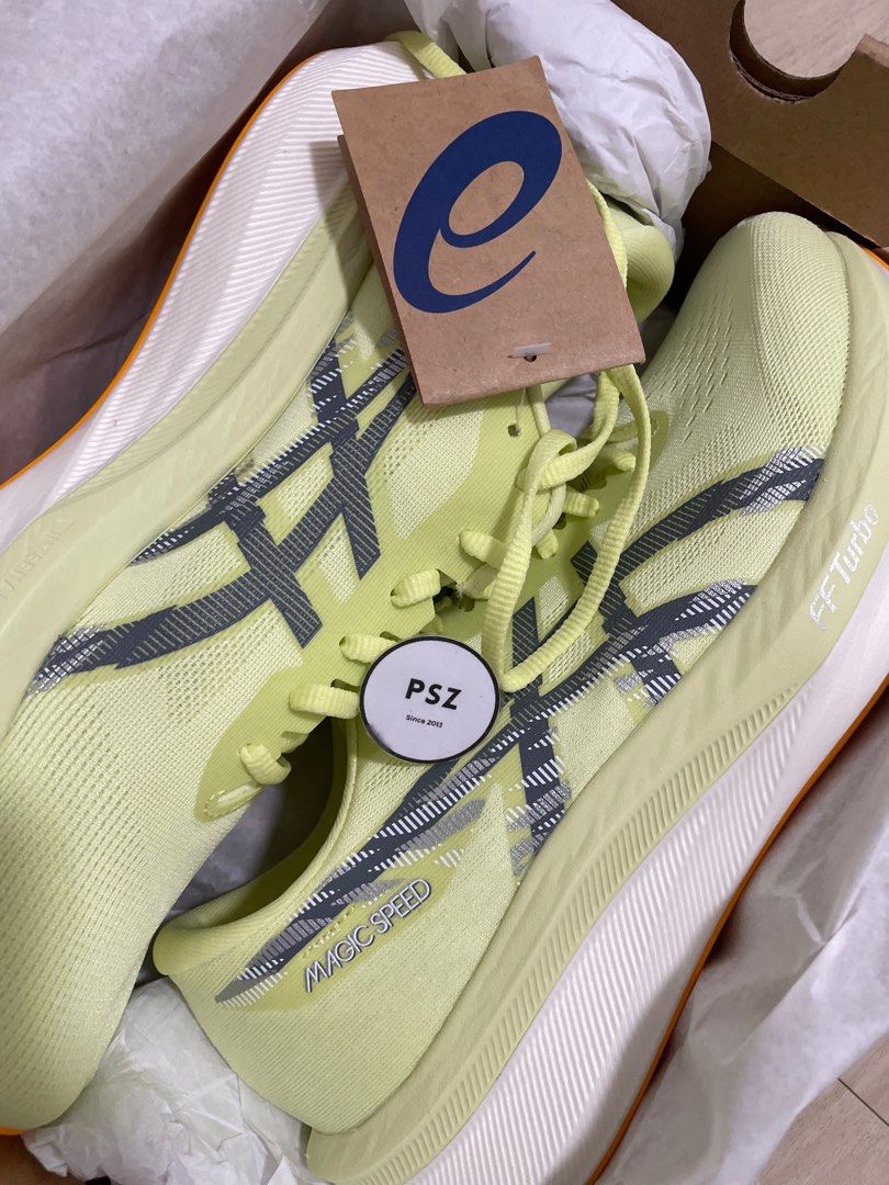 Asics Magic Speed 4 (Category: Activewear) located in Singapore. Submitted by psz (Listing ID 1309575424, Image 3). Description: 💯 We only carry our products from authorized Asics dealers internationally. 🔥 7-11 days Waiting Time 🔥 100% Genuine or 200% Refund. 🔥 1000+, 5 star reviews. 🔥 Verified, 10yr+ Merchant. 📦 Procedures 1. PM to check size & color 2. Make payment 3. Wait 7-11 Days 4. Once order arrived, self collect at 377A Hougang St 