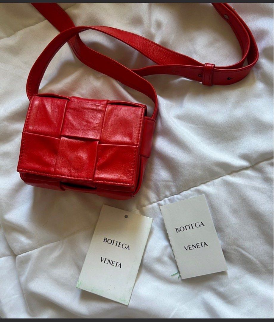 Bottega Mini Cassette candy (Category: Luxury Bags & Wallets) located in Angeles City. Submitted by kitiara416 (Listing ID 1369077134, Image 1). Description: Inclusions: Bottega Paper booklet. NGA. No flaws. Can give you other pictures upon request. Super cute!.