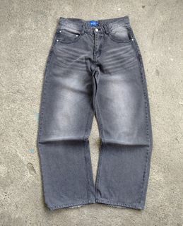 Black washed baggy pants