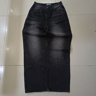 BLACKED WASHED BAGGY PANTS