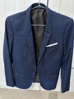 Classic Navy Pinstripe Blazer - Timeless Elegance for Every Occasion 西裝外套藍色西裝外套blue suite formal clothes629785907198751117