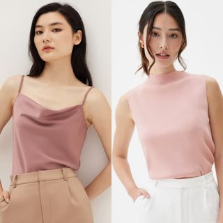 BUNDLE LOVE, BONITO AMIA AND PINK ROBIN HIGH NECK KNIT TOP