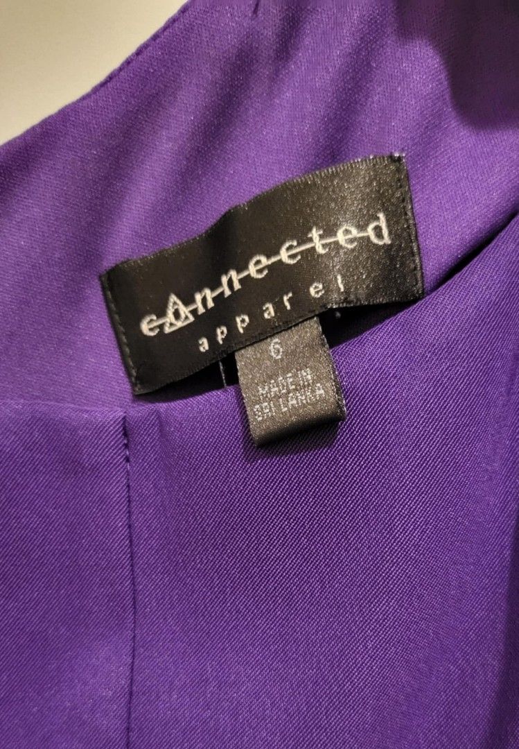 Connected Apparel purple dress size 6 (Category: Dresses) located in Quezon City. Submitted by sunlightsleep (Listing ID 1369015694, Image 2). Description: Connected Apparel Purple dress size 6.