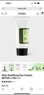 Cosrx Aloe Gel sunscreen