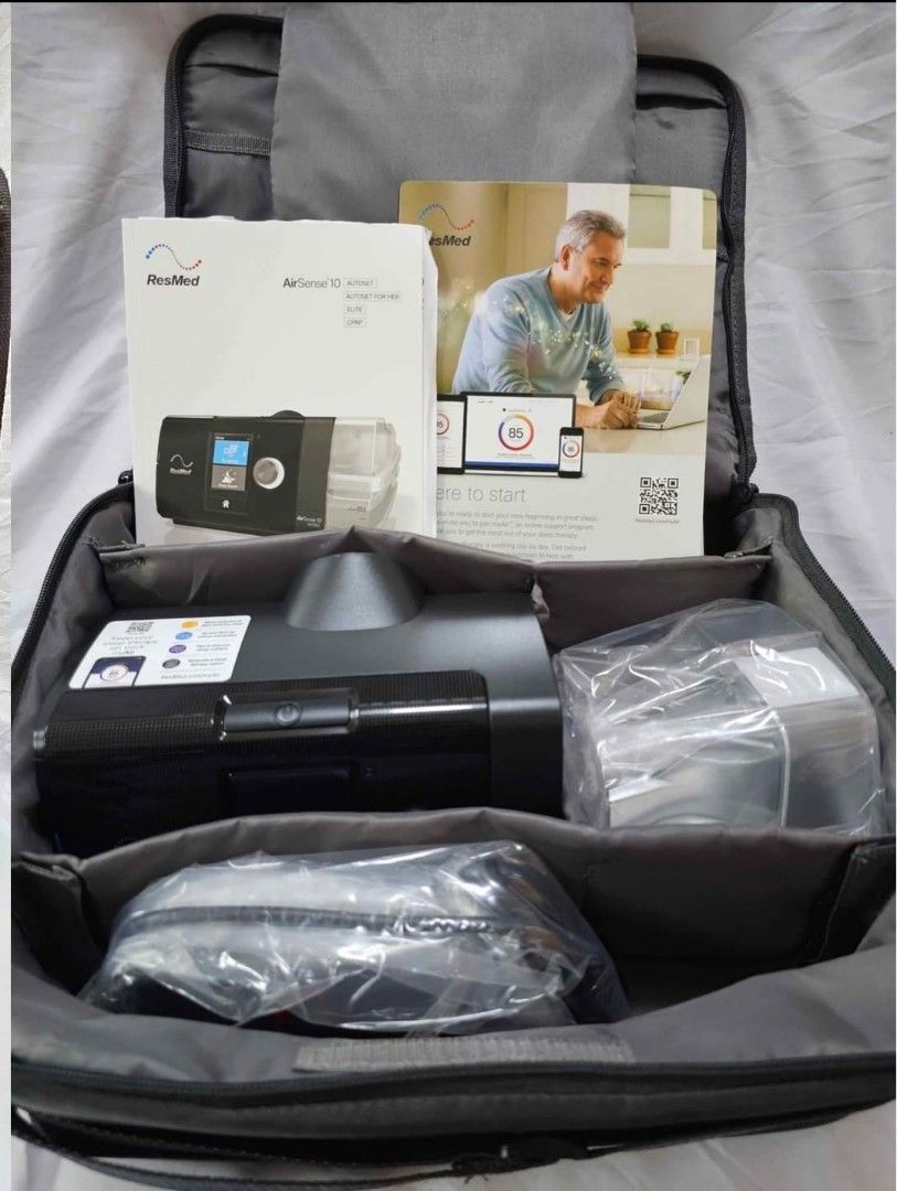 CPAP (Category: Medical Supplies & Tools) located in San Fernando. Submitted by jhenmonjerric04 (Listing ID 1369040790, Image 3). Description: Airsense_10 with bag. mask and hose included(accessories) original price 70 to 80k.