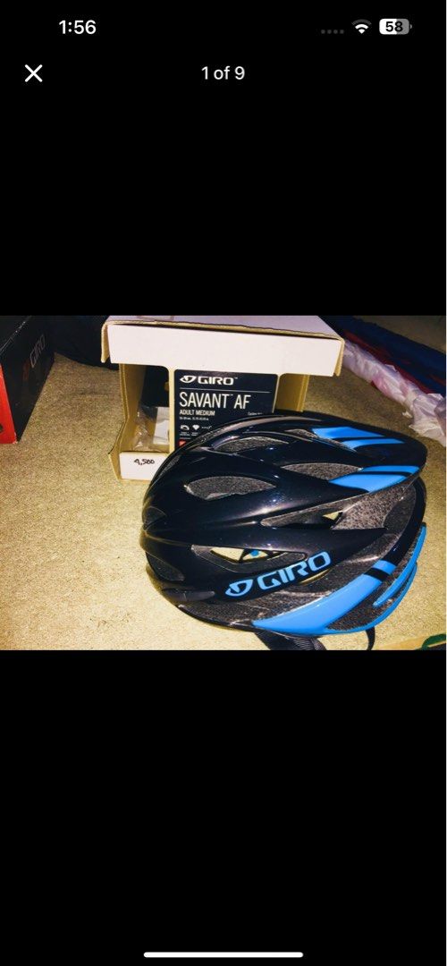 Giro Helmet SAVANT AF (Category: Bicycles) located in Paranaque City. Submitted by raemonmich (Listing ID 1369005630, Image 2). Description: Description Good as new Negotiable- Preserved: Once used only Giro SAVANT AF ADULT MEDIUM Light Weight Savant AF 228g 55-59cm G322 Medium RFS: Extra helmet Can be shipped, buyers cost..