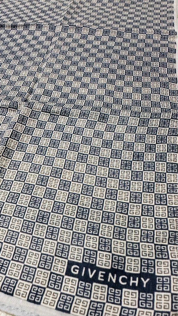 GIVENCHY Designer Monogram Scarf Handkerchief (Category: Luxury Accessories) located in Manila. Submitted by rarefindsgallery (Listing ID 1369067692, Image 3). Description: Givenchy Designer Monogram Scarf Handkerchief Size: 19”x 19” Material: 💯 cotton Hand rolled hem Authentic Made in Japan 🇯🇵 .