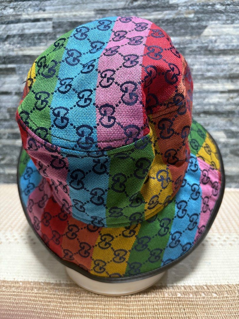 GUCCI RAINBOW BUCKET HAT UNISEX (Category: Hats & Beanies) located in Rizal. Submitted by declutterlikemarie (Listing ID 1369105092, Image 1). Description: .