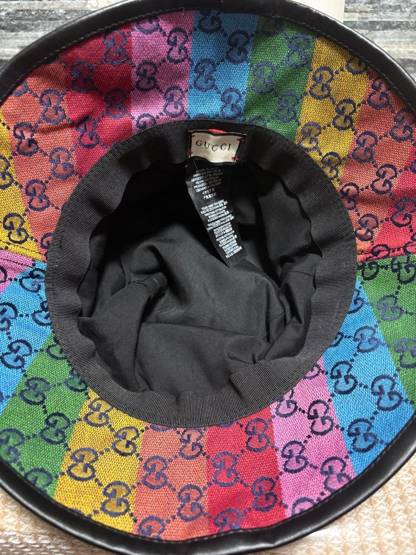 GUCCI RAINBOW BUCKET HAT UNISEX (Category: Hats & Beanies) located in Rizal. Submitted by declutterlikemarie (Listing ID 1369105092, Image 2). Description: .
