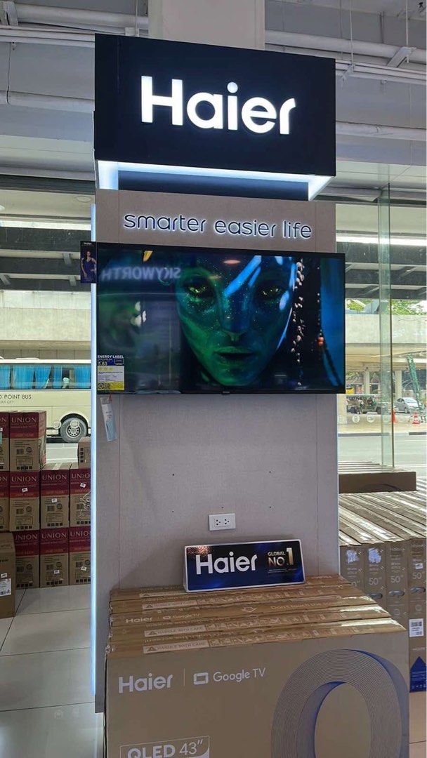 HAIER LED GOOGLE TV (Category: TV) located in Quezon City. Submitted by maryann.dimalanta (Listing ID 1369090896, Image 1). Description: Haier uhd TVs H50s800ux Srp 37,490 Cash 22,800 H55s800ux Cash 23,000 H65s800ux Srp 54,990 Cash 34,200 H75s750ux Srp 89,990 Cash 38,200 H85s800ux Srp 129,995 Cash 67,900 H58K68ug Srp 32,990 Cash 21,700 H55s80eux Srp 38,995 Cash 23,900 H65s80eux Srp 53,990 Cash 32,400 H50s80eux Srp 34,990 Cash 22,000 43s80eux Cash
