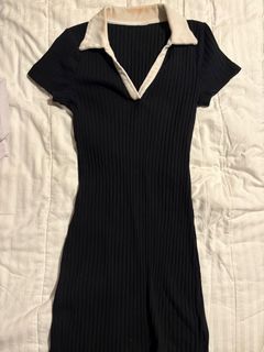 H&M Black Fitted Short Party Dress Bodycon
