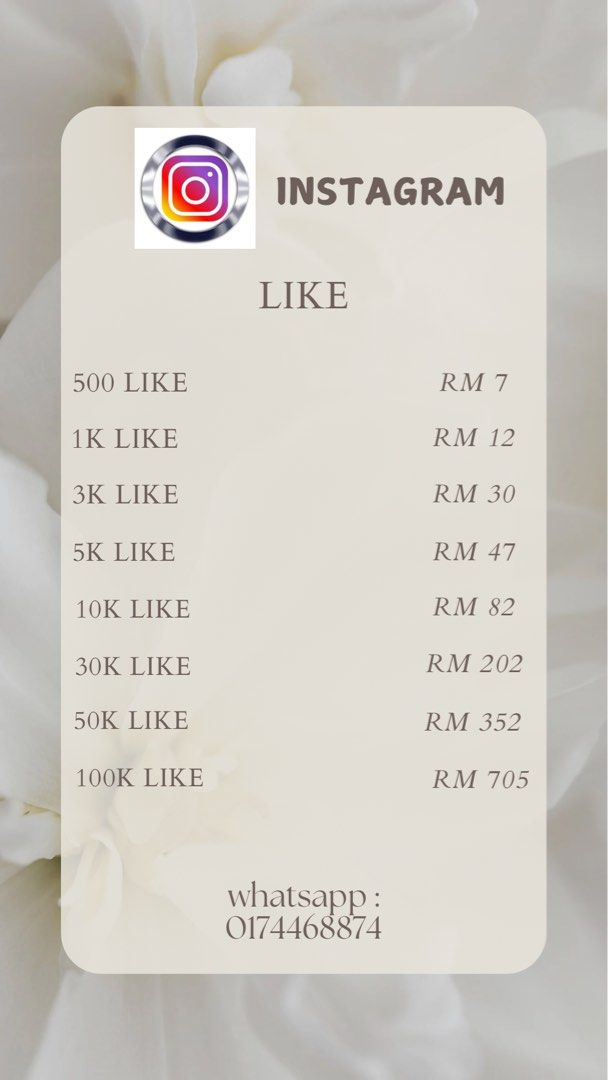 instagram like murah dan cepat (Category: Announcements) located in Kuala Lumpur. Submitted by nraieynn._ (Listing ID 1369038284, Image 1). Description: jom naikkan followers untuk tiktok, instagram youtube dan pelbagai lagi untuk business & content creator 🤔 ? Jangan risau ada service booster by yenbooster 💢 ✅ 100% Trusted Seller With Feedback! ✅ Order melalui supplier dan sistem. ✅ Followers & subscriber real acc malaysia ✅ Followers likes da