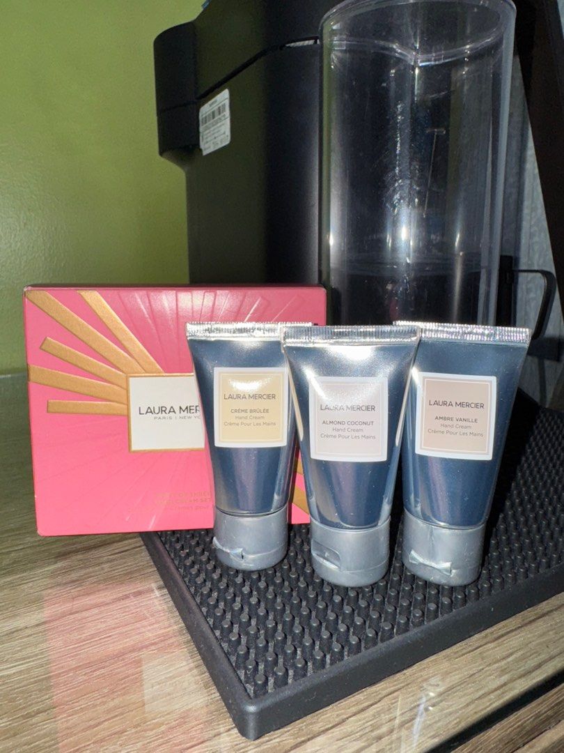 LAURA MERCIER Hand Cream Set (Category: Body Care) located in Quezon City. Submitted by unclutter_ (Listing ID 1369097792, Image 2). Description: Brand new and 💯 authentic Selling low for PHP800. PHP2350 SRP in Stores .