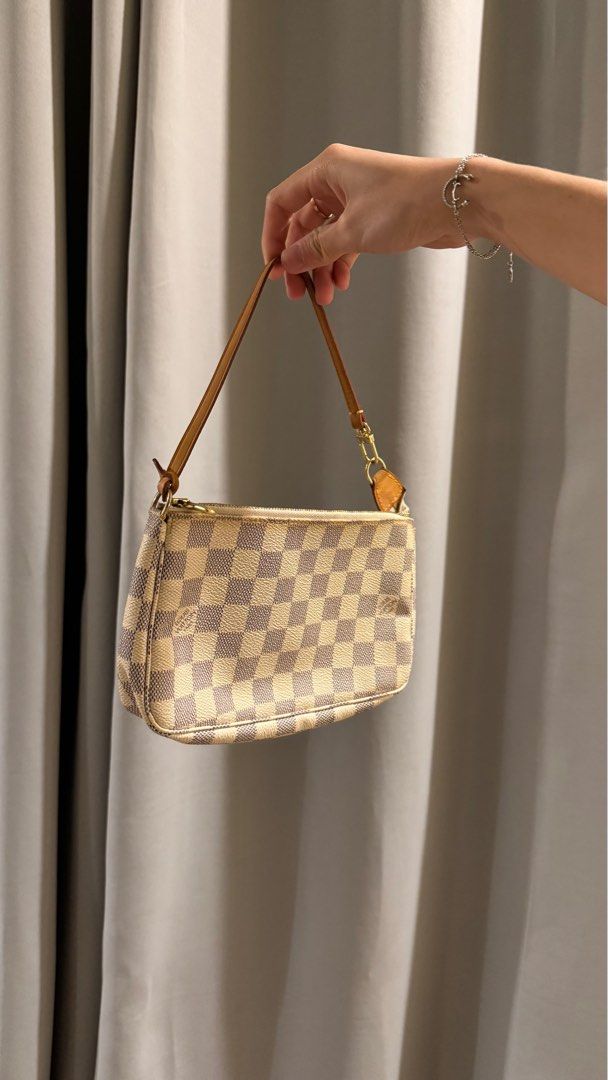 Louis Vuitton LV Damier Azur Pochette (Category: Luxury Bags & Wallets) located in Davao. Submitted by scorpioguurl (Listing ID 1368977675, Image 1). Description: -w dustbag only -rfs not using anymore -rare -slightly negotiable.