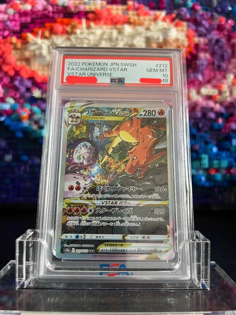WTS/WTT Mewtwo Vstar & Charizard Vstar Jap PSA 10 (Category: Vintage Collectibles) located in Singapore. Submitted by pokemonfannnnn (Listing ID 1369081099, Image 3). Description: Set: VStar Universe (VSU) *Not Sequential* Prefer selling as a set.
