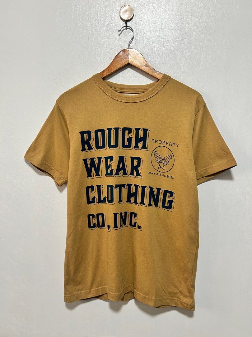 OKONKWO MILITARY TEE (Category: Tshirts & Polo Shirts ) located in Calamba. Submitted by jannstuff (Listing ID 1368962610, Image 1). Description: OKONKWO MILITARY TEE “ROUGH WEAR CLOTHING CO., INC” Size: M Excellent condition Price: 999 Measurement: Length: 27 Width: 19 Dm.