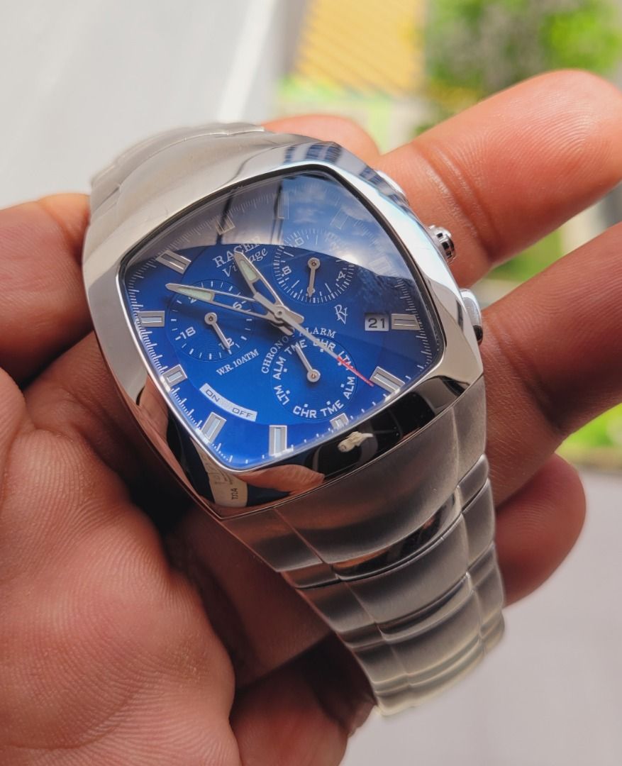 Orient Racer Vintage Blue Dial Multifunction Chronograph Alarm Watch ...