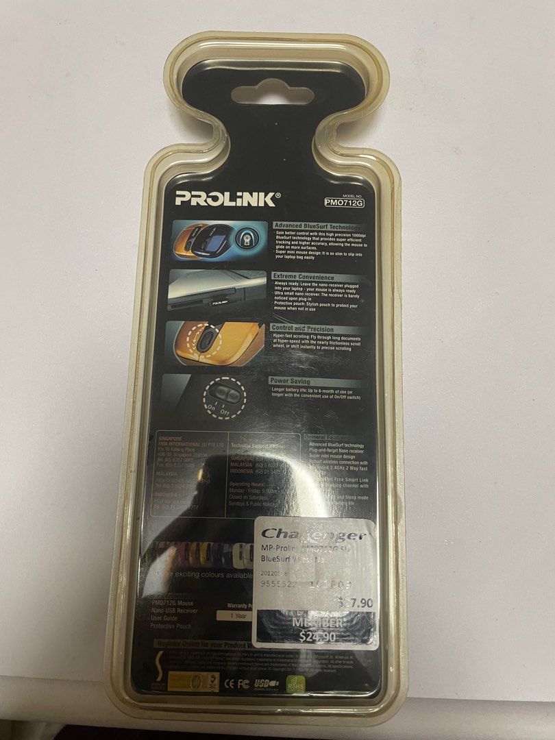 Prolink 2.4GHz Wireless Super Mini BlueSurf Mouse63205309601409111