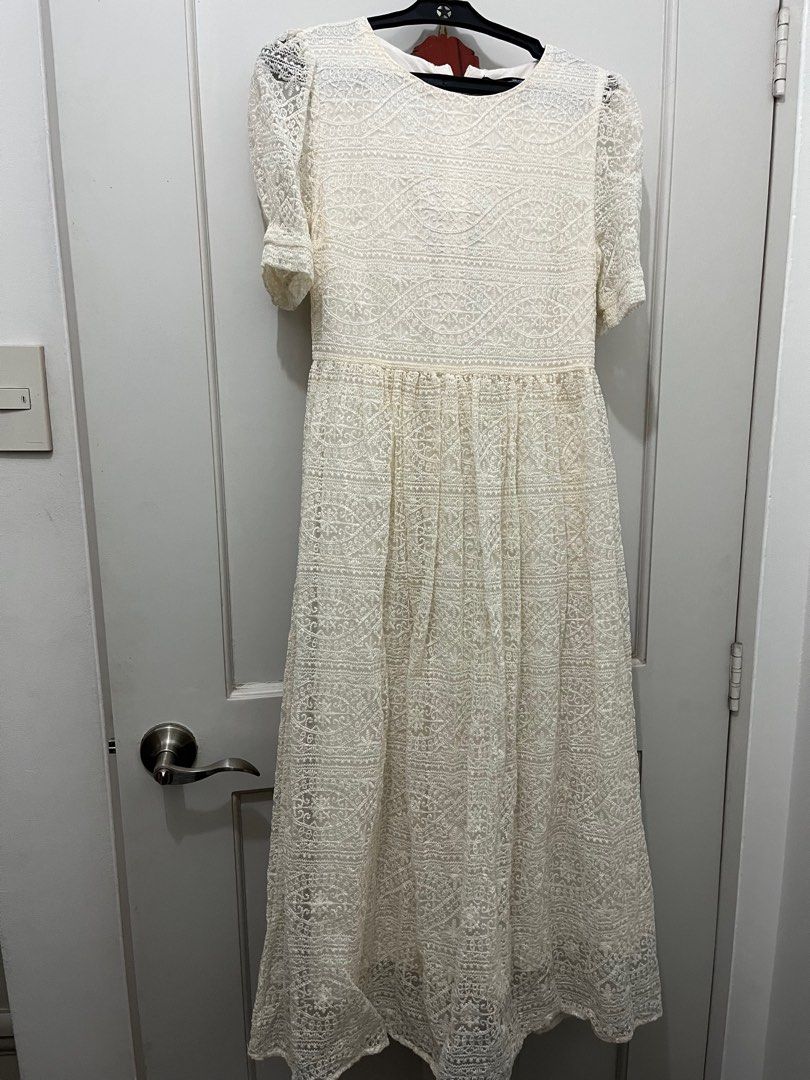 Puff sleeve lace dress (Category: Dresses) located in Mandaluyong City. Submitted by miktiu (Listing ID 1369076034, Image 3). Description: Unused wrong size bought from Dazy Size small No when worn! Brand new!!! Size chart posted in photo gallery! Pick up of buyer in sta mesa. GCASH OR BDO only. .