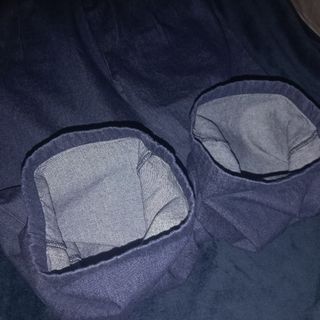 RAW DENIM GARTERIZE BAGGY PANTS