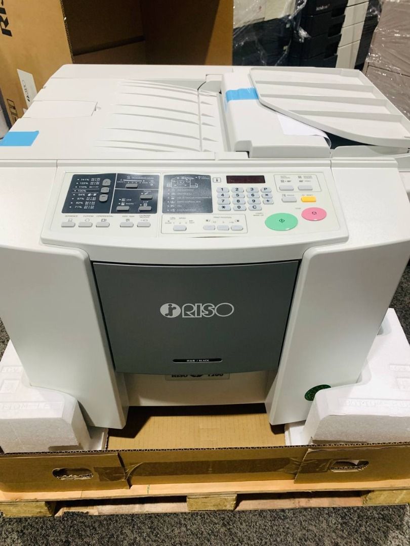 Risograph CV1200 Duplicator Copier Brand new (Category: Office & Business Technology) located in Quezon City. Submitted by copieronlineinc (Listing ID 1369001612, Image 2). Description: 📣 NOW AVAILABLE – CV1200 Digital Duplicator | FAST, RELIABLE, LOW-COST PRINTING ✅ Print Speed: Up to 130 pages per minute ✅ Print Resolution: 300 x 600 dpi ✅ Paper Size: Supports up to A3 ✅ Paper Feed Capacity: 1,000 sheets ✅ User-friendly Interface ✅ Low cost pe