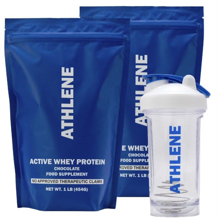 [SET] 2 x Athlene Active Whey Protein + Free Bottle (Category: Sports & Fitness Nutrition) located in Manila. Submitted by jean_closet (Listing ID 1369126113, Image 1). Description: Freshly bought With free bottle (new & never used) Both chocolate flavor Last price Lp inquiries will be ignored Rfs extra stock i can’t consume, not super active in gym now hence decluttering my clothes and protein stock .