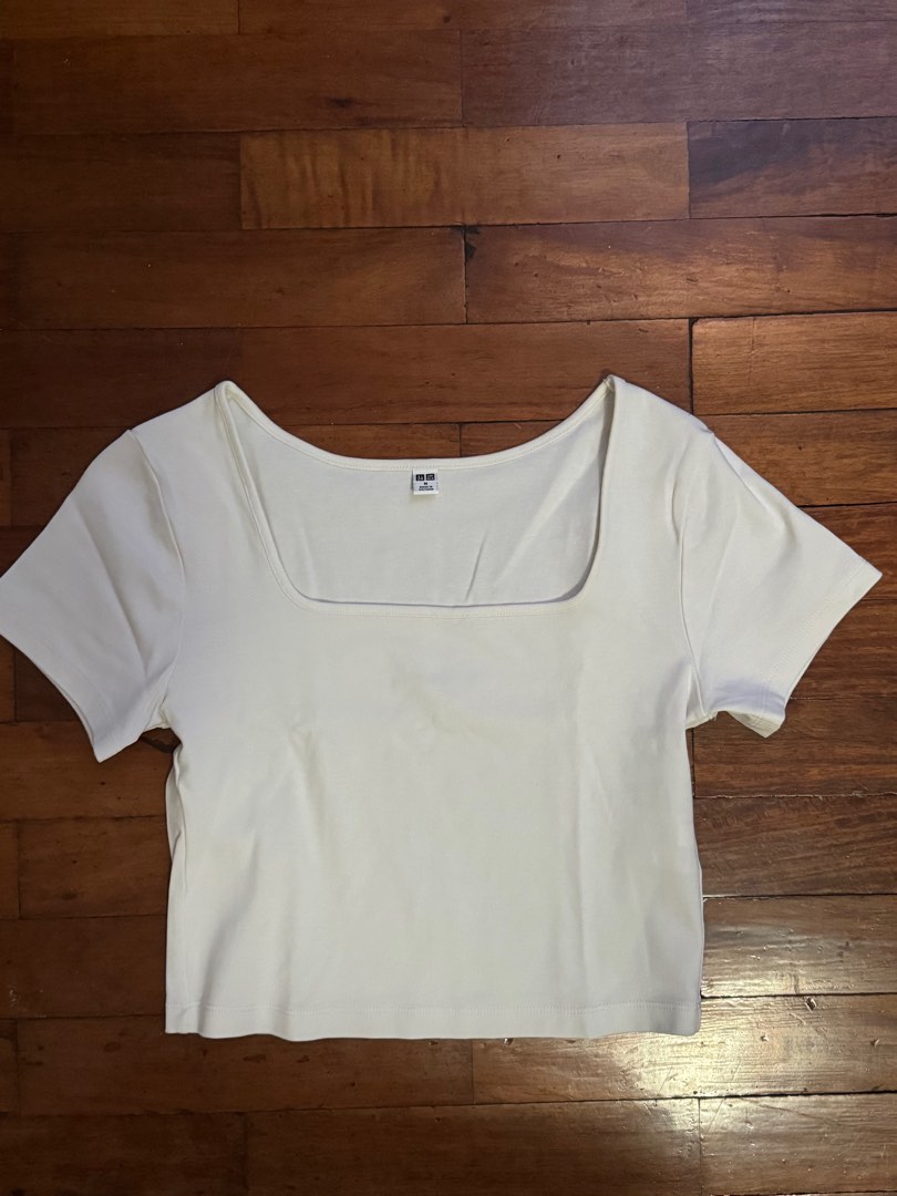 Iron-Free Square Neck Top (White)