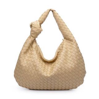 Urban Expressions Jodie Bottega Duppeee  Vanessa Hobo Woven Bag in Beige, Natural, Khaki
