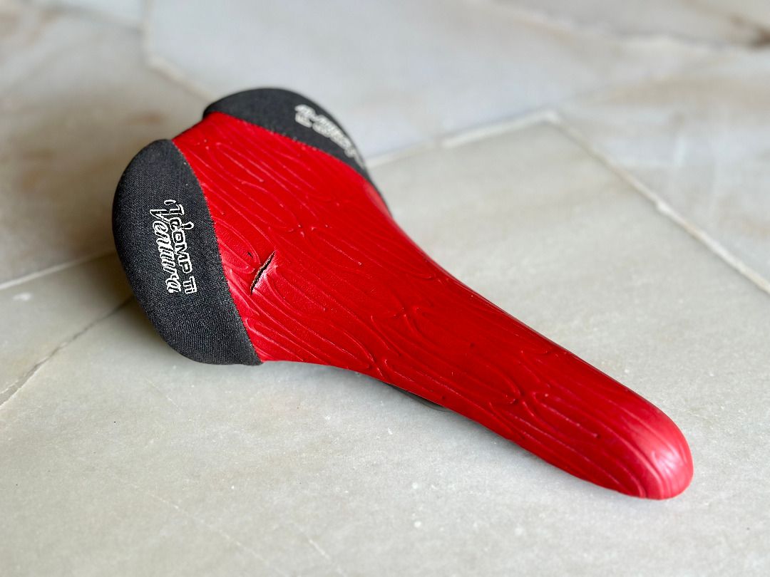 激レア！　SDG VENTURA comp ti レッド　 チタンレール　サドル Vintage SDG Ventura Comp TI Red Bike Saddle with Titanium Rails
