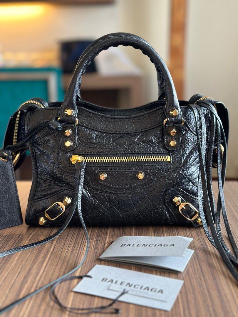 VVGC Balenciaga Mini City Black GHW 2020 Sz 24 x x 16 cm Include Booklet,  Controllato, Db pengganti Mulussss, Hw cling