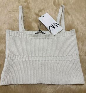 Zara knit sleevelesa top