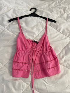 Zara Summery Pink Beach Top XS