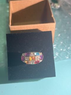 玫瑰金色彩石介面戒指64220932535937110