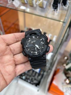 Hong Kong Genuine Product, Golden Clock Physical Store, CASIO, All Black, Plastic Strap, 10-Year Battery, AEQ-110W-1B, AEQ-110W-1, AEQ-110W, One-Year Warranty64219497689987110