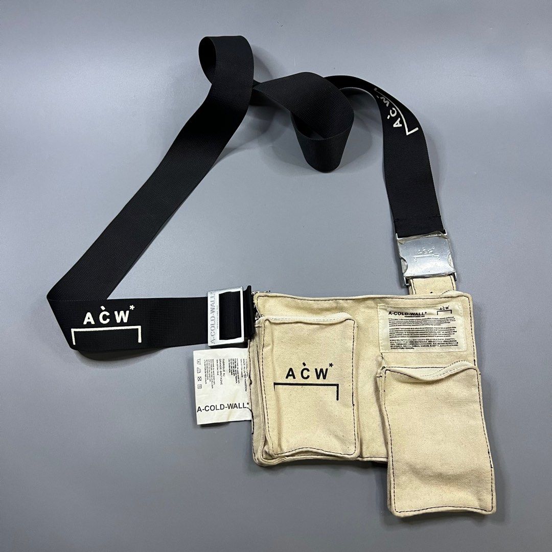 ACW - A Cold Wall - Tri Pocket Canvas Utility Holster Bag (Category: Sling Bags) located in Paranaque City. Submitted by millennial_goodz (Listing ID 1369225342, Image 1). Description: WTS ACW by Samuel Ross - A Cold Wall Tri Pocket Canvas Utility Holster Bag One Size Authentic - Excellent P3,499 only DM.