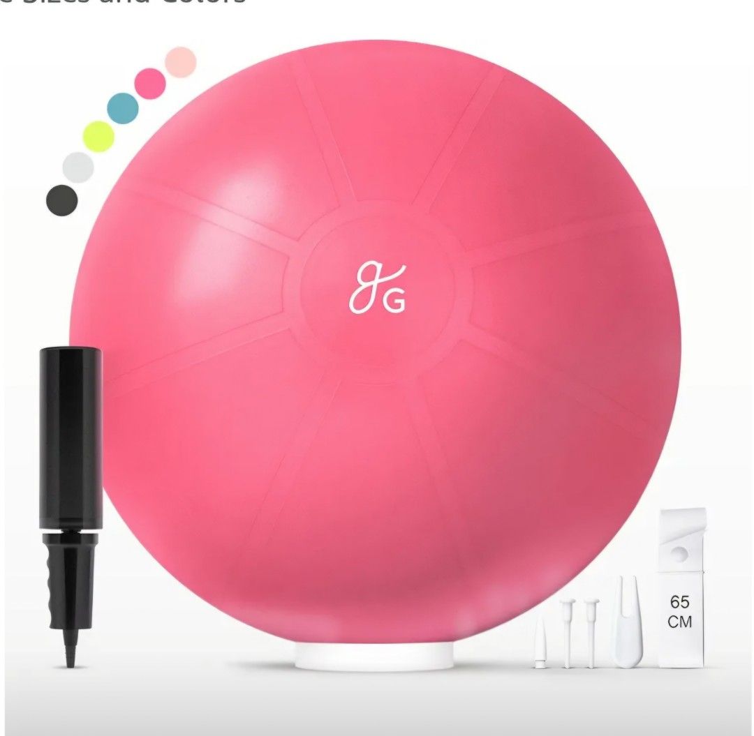 Bouncing Ball (Category: Toning & Stretching Accessories) located in Singapore. Submitted by izzypeasyxx (Listing ID 1369245528, Image 1). Description: 65 cm gym ball in pink. great condition.
